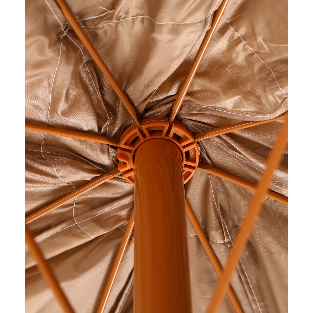 8' Thatch Patio Tiki Umbrella - Brown Hawaiian Beach Shade