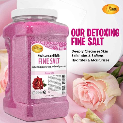 SPA REDI Detox Foot Soak & Sensual Rose Pumice Scrub Gel, 128 Oz Each - Hydrating Foot Soak with Dead Sea Salts & Exfoliating Scrub for Soft, Nourished Skin