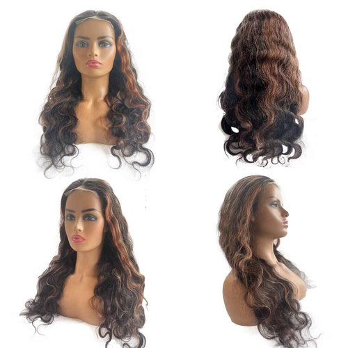Highlight Ombre Lace Front Wig Human Hair 4x4 Balayage FB30 Body Wave Honey Blonde Lace Frontal Wigs with Baby Hair Natural Hairline Pre Plucked Brazilian Closure Wigs for Black Women 30inch