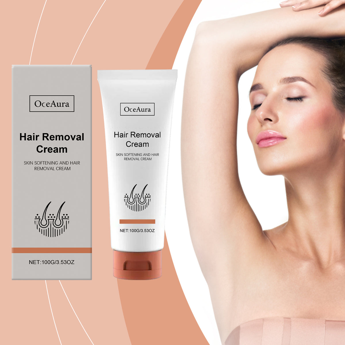 Gentle Hair Removal Cream 100g - Sensitive Skin Body Care Solution