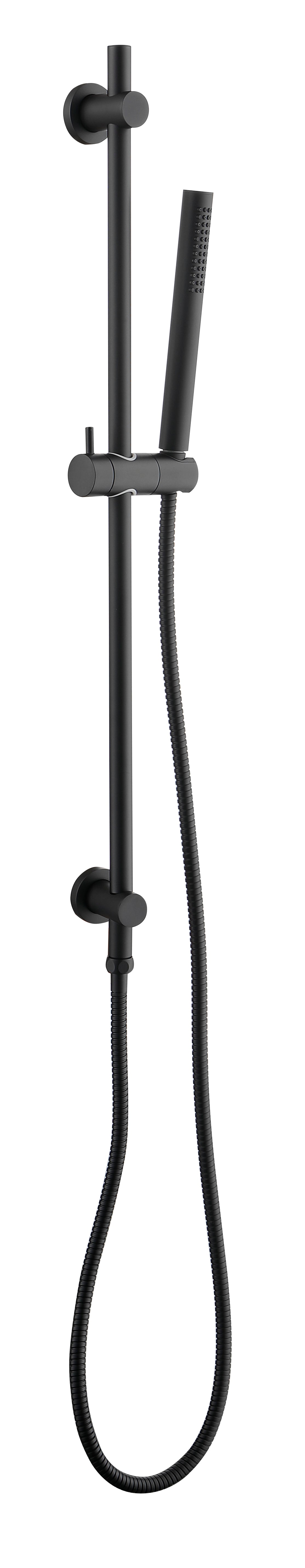 Handheld Shower with 28-Inch Slide Bar and 59-Inch Hose - Matte Black