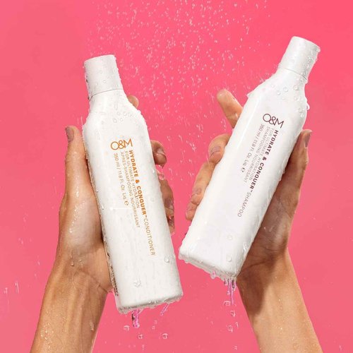 O&M Hydrate & Conquer Conditioner, Deep Moisturizing Dry, Damaged Hair Conditioner, Organic Coconut Oil, Vitamin C, Amino Acids, Color Safe, Vegan, Sulfate Free, Cruelty Free, Made in Australia, 1L