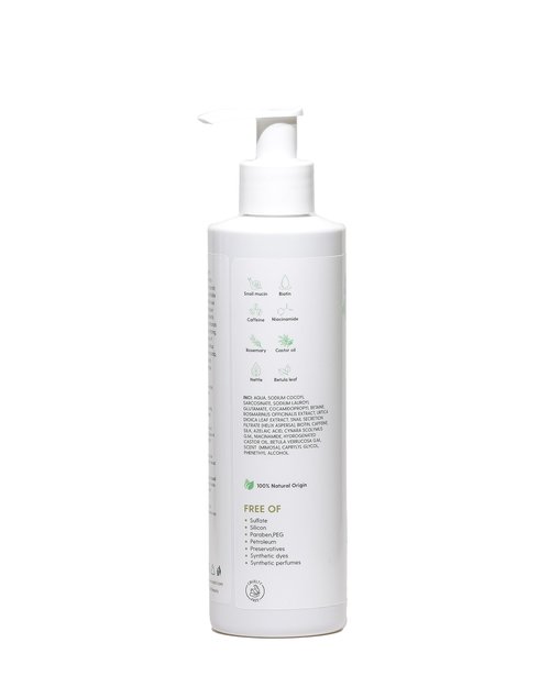 ZAIN1 Natural Hair growth set of shampoo, conditioner and hair serum with Snail Mucin, Biotin, Niacinamide, castor oil, caffeine, jojoba oil, vitamin e, Chamomile, rosemary, Hyaluronic acid.