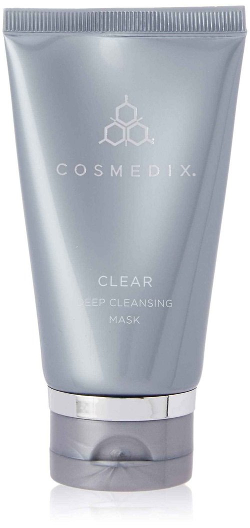 COSMEDIX Clear Deep Cleansing Face Mask - Clarifying & Exfoliating Facial Mask for Daily Impurities, Oil, Dirt, Dead Skin & Residue - Gentle for Sensitive Skin - Activated Charcoal & Kaolin Clay