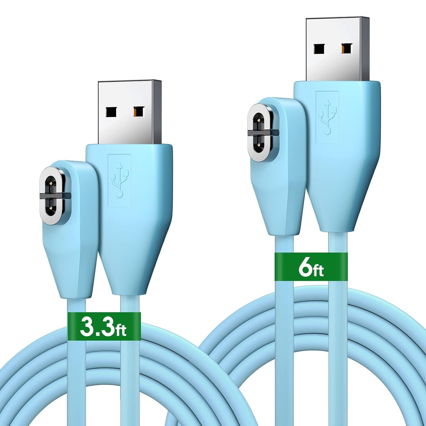 3.3ft & 6ft Shokz Charging Cable [2 Pack Black] aftershokz Headphones Charger Replacement Magnetic Cable for Aeropex AS800, OpenRun, OpenRun Mini, OpenRun Pro, OpenComm Long USB Charge Cord