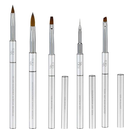 Tones Maestro Kolinsky Sculpting Brush - 100% Kolinsky Sable Hair Brush for Acrylic Nails - Ultra Precise Nail Sculpting and 3D Nail Art Brush (#8)