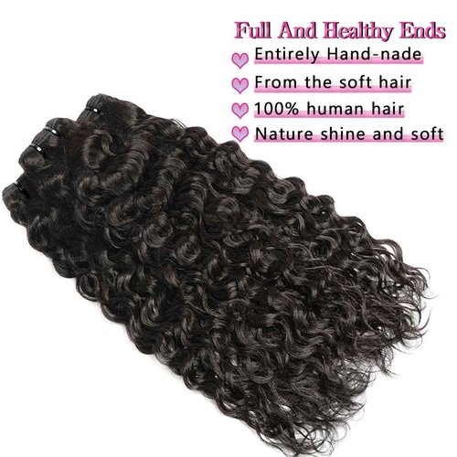 Water Wave Bundles Brazilian Virgin Hair 3 Bundles（20 22 24）Human Hair Curly Bundles Wet and Wavy Human Hair Weave 100% Unprocessed Human Hair Weft for Black Women