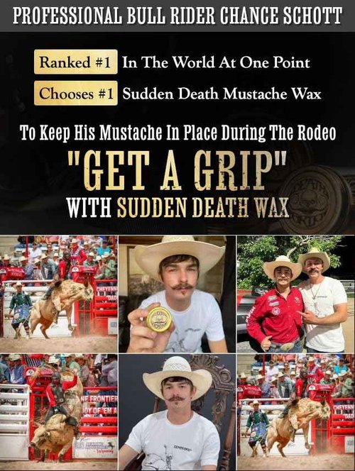 Mustache Balm for Men & Mustache Protector – Natural Styling & Conditioning Grooming Kit – Soften & Shape Facial Hair 2oz – Death Grip (Mustache Gift Set)