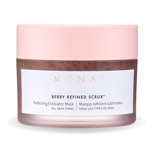 MONAT Berry Refined Scrub™ - Perfecting Exfoliator Mask with Skin-Brightening AHAs and Cranberry Seeds, 87ml