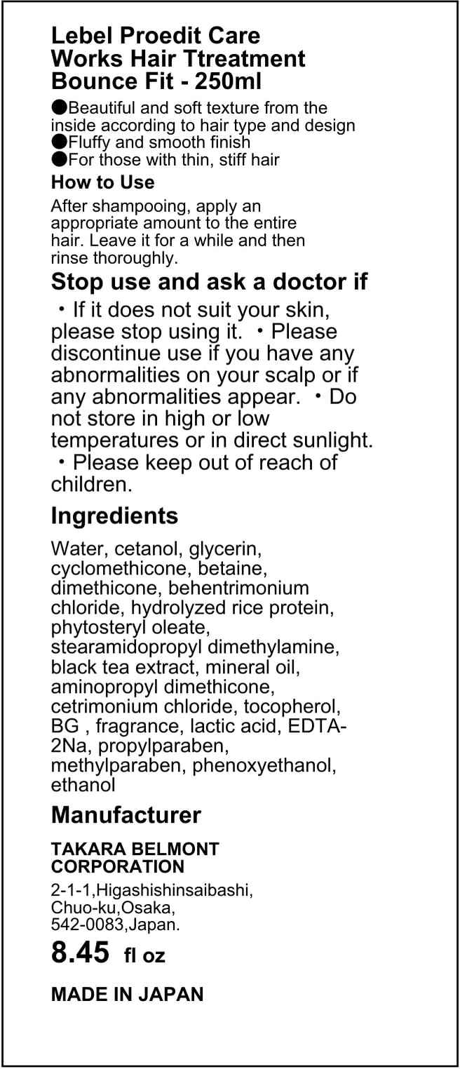 Lebel Proedit Care Works Hair Ttreatment Bounce Fit - 250ml