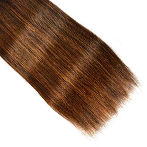 P4/30 Highlight Straight Bundles Brown Human Hair 3 Bundles Brazilian 100% Unprocessed Virgin Extensions Double Weft Bundle Piano Color 24 26 28 Inch