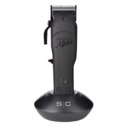 StyleCraft Absolute Alpha Professional Modular Cordless Hair Clipper, 3 Modular Lids, Black Diamond Carbon Faper Blade, USB, Charging Stand