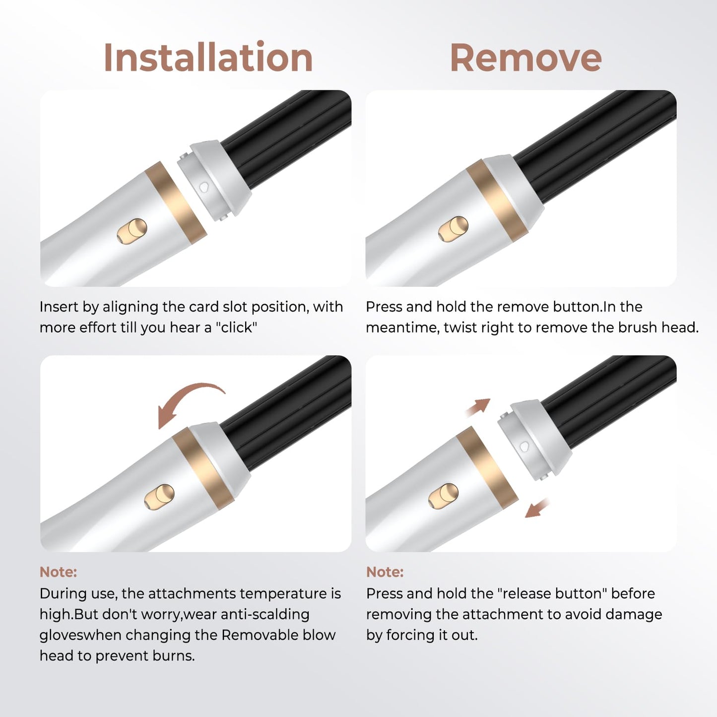 5 in 1 Blow Dryer Brush with Air Style Wrap Hair Styler,Negative Ionic Magic Style Set, Detachable Air Curler for Volumizer,Straightener,Drying