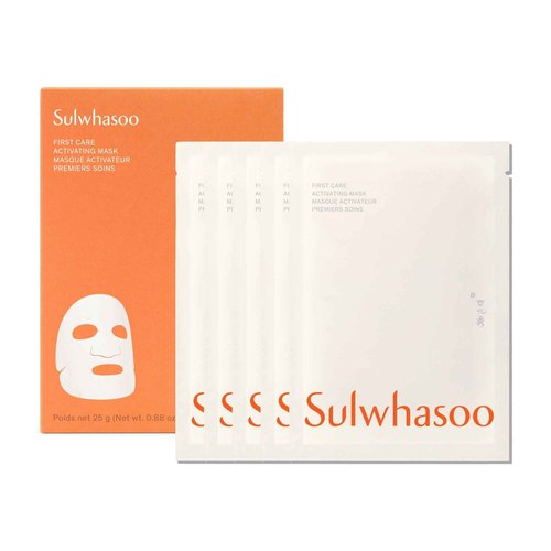 Sulwhasoo First Care Activating Sheet Mask - Korean Sheet Mask for Dry skin, Skin Barrier Strengthening, Visibly Plumps & Hydrates, Reduces Visible Fine Line & Wrinkles, Vitamin C