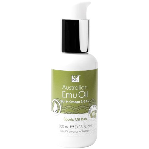 Sports Oil Muscle Rub with Pure Emu Oil, Omega 3 6 9, Tea Tree, Vitamin E, & Essential Oils - 100ml Oil Soothing for Muscle Stiffness & Skin Discomfort by Y-Not Natural