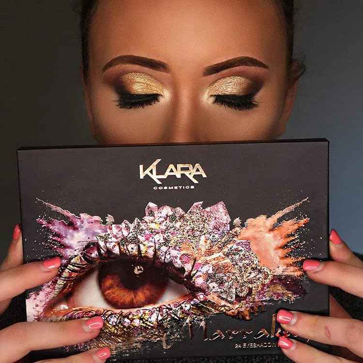 Klara Cosmetics 24 Eyeshadow Palette - Eye Makeup Palette with Matte, Shimmer and Metallic Finishes - Face Makeup Palette - Marrakech - 2.5 oz