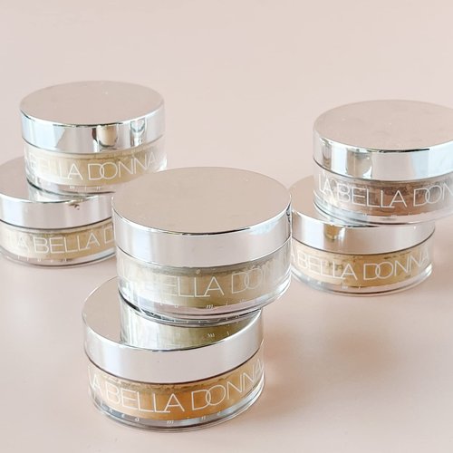 La Bella Donna Loose Mineral Foundation, Non-Chemical SPF50, Only 4 Ingredients, Reef-Safe, Non-Nano, Natural Mineral Makeup with Sun Protection | 10g | Caffe