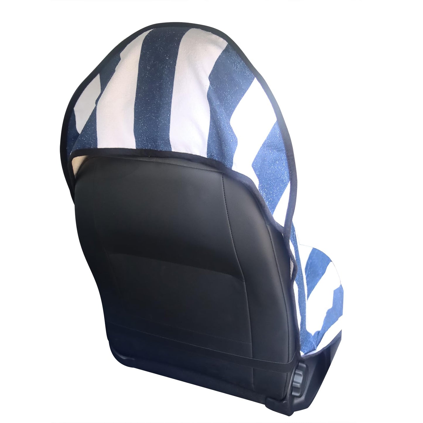 LoyaGour Car Seat Cover Protector Front Seats,for Gym Workout,Running,Swimming,Beach and Hiking,Waterproof Sweat Towel Bucket Seat Covers for Cars SUV Trucks (Blue Stripe, 1Pcs)