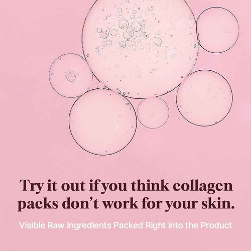 HEVEBLUE Pot Pore Peptamin Hydro Collagen Mask Pack 7ea - Hydrating Overnight Hydrogel Mask, Skin Firming, Pore Tightening, Hypoallergenic,Collagen Ampoule Absorbing Over Time