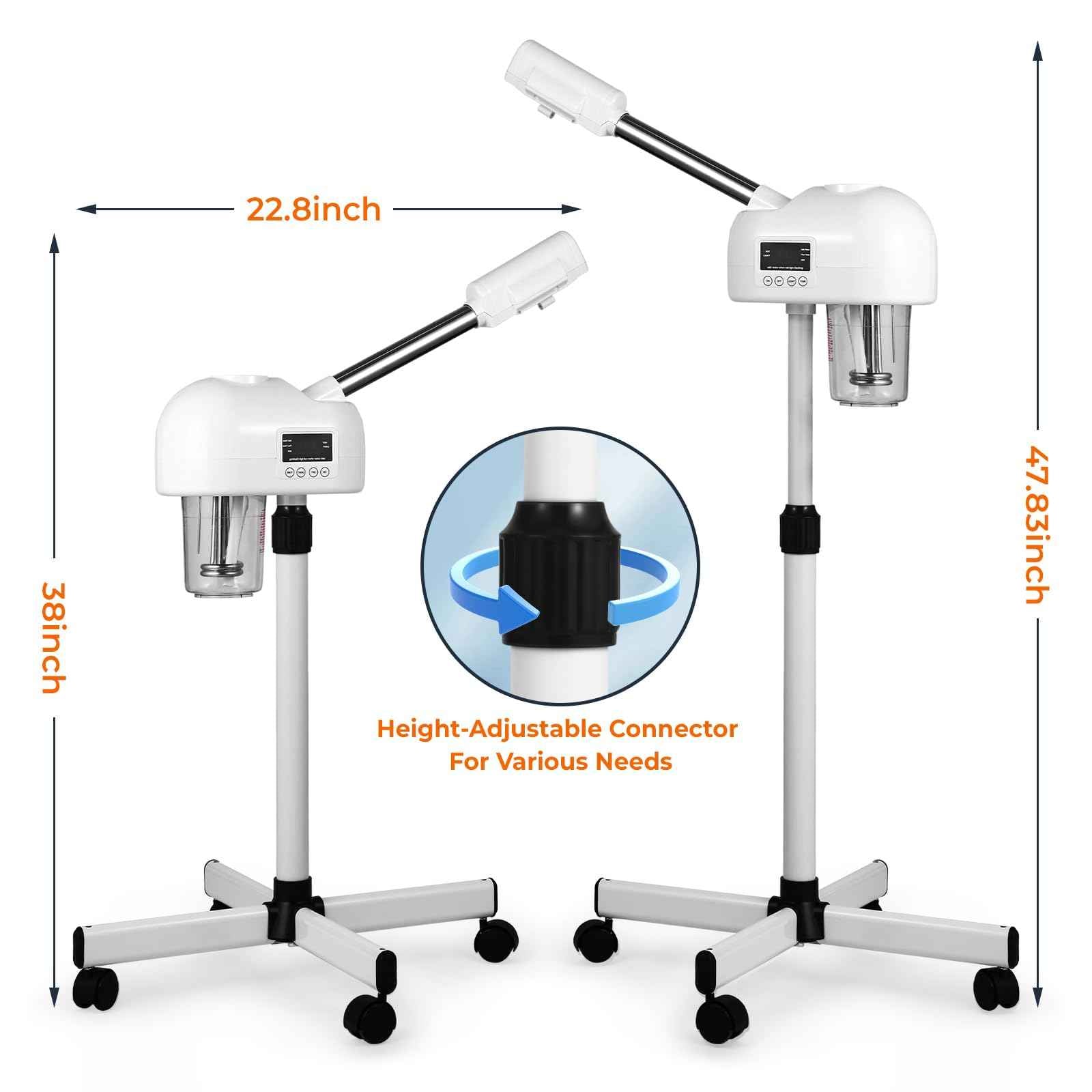 Hovinke Professional Facial Steamer for Estheticians, Hot Mist & Timer Function, Vaporizador Facial Professional Steamer On Wheels for Home Use & Spa Salon Skin Cleasning