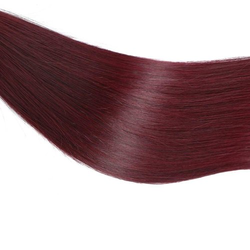 REMY Straight Human Hair Bundles Red Human Hair 99j Burgundy Color 26 Inch Unprocessed Brazilian Virgin Human Hair 1 Bundle Double Weft Extension