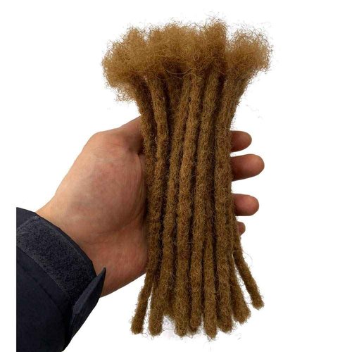 YONNA Human Hair Microlocks Sisterlocks Dreadlocks Extensions 20Locs Full Handmade (Width 0.4cm) 8inch Honey Blonde #27