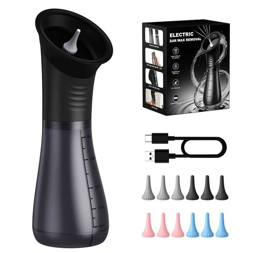 Electric Ear Cleaner with LED Display & 12 Tips – Gentle, Effective & Built to Last, Safe Ear Wax Removal Kit for Adults and Kids