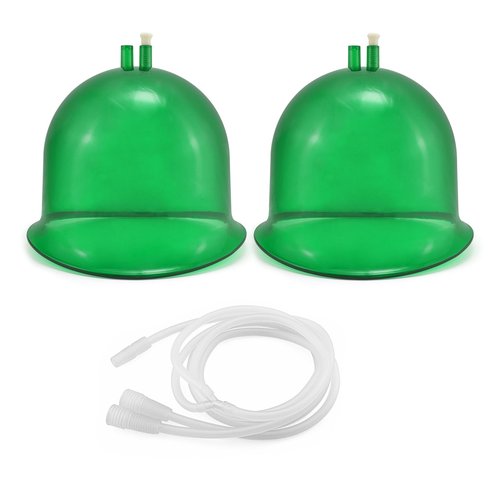 Elitzia Vacuum Cups for Butt Lifting 3000ML/101Fl.oz Vacuum Cupping Machine Accessories Extra-Large Buttocks 9.05inch bottom diameter 6.69inch height 1 Pair ETHX005 (Emerald)