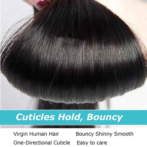 AnJudyReid Human Hair Bundles Straight 1 Bundle 26 Inch Brazilian Virgin Straight Human Hair Bundles For Black Woman