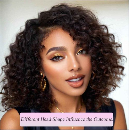 ManeMajesty 12 Inch Deep Curly Bob Wig Short Curly Human Hair Wigs for Women Jerry Curl Side Part Lace Front Wigs 100% Brazilian Remy Human Hair Wear and Go Glueless Wig 12A Natural Color