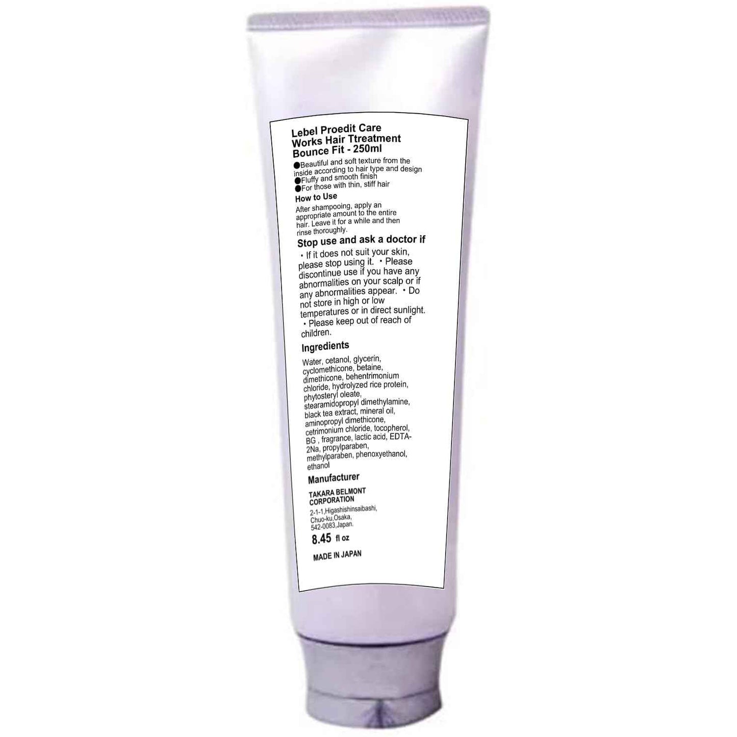 Lebel Proedit Care Works Hair Ttreatment Bounce Fit - 250ml