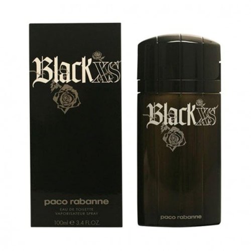 Black XS by Paco Rabanne for Men 3.4 oz Eau de Toilette Spray Tall Bottle