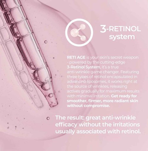 Sesderma RETI AGE Anti-Aging Serum | Retinol | First Signs of Aging | Anti-Wrinkle | Hydration | Firmness | Liposomal Serum, 1.0 fl oz