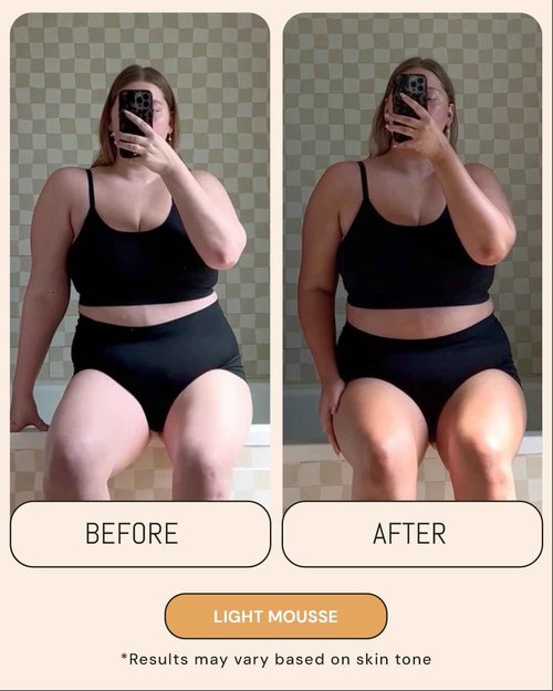 Petajane Light Tanning Mousse, 7 Fl Oz, Self Tanner Foam, Pack of 2