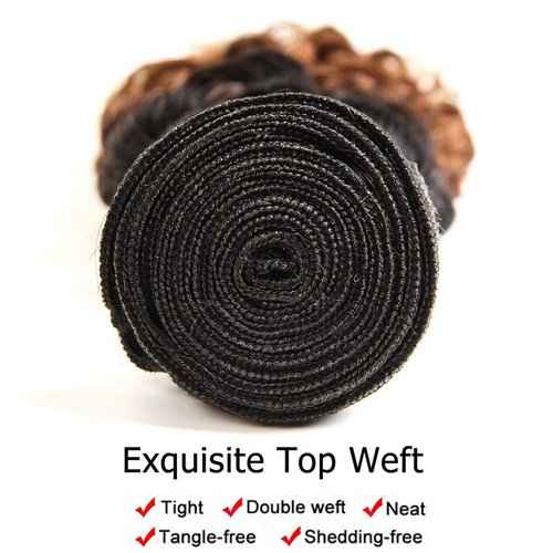 28 30 32 inch Brown Bundles Human Hair Ombre Bundle #4 Water Wave Bundles Brown Wet and Wavy Bundle