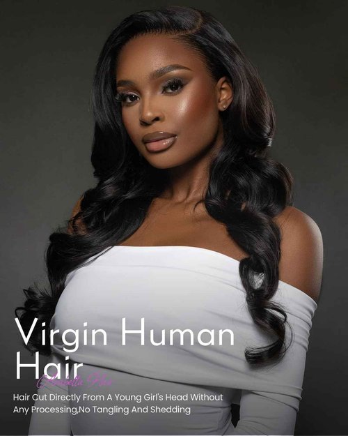Arabella 3 Body Wave Bundles Human Hair 16 18 20 Inch Natural Black Bundles 100% Unprocessed Brazilian Virgin 10A Weave Sew in Double Weft Human Hair Bundles