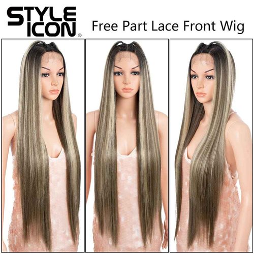 Style Icon 36” Super Long 13x4 Lace Wig Easy-360 Lace Frontal Wigs Free Part Lace Front Wigs with Baby Hair (36“, NTSN4/UN9/12R)