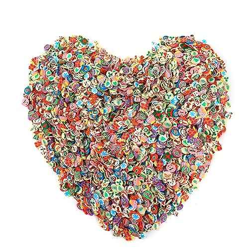 5000PCS Nail Art Slices, Cute Design, 3D Polymer Clay, DIY Craft Slices (Christmas)