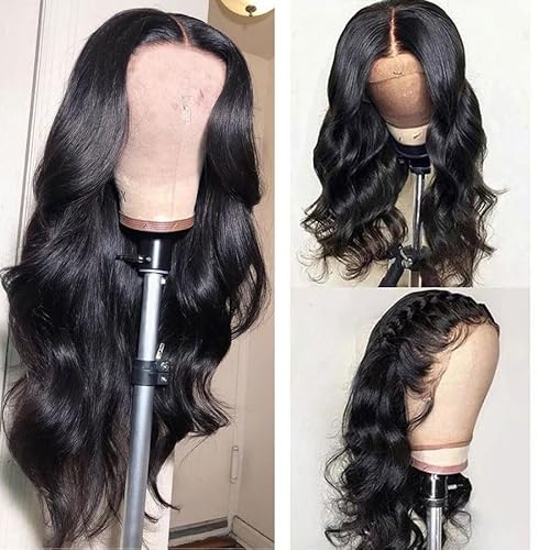 Body Wave Lace Front Wigs Human Hair Pre Plucked HD Transparent 13x6 Lace Frontal Wigs Human Hair 180% Density Human Hair Lace Front Wig for Women with Baby Hair Glueless Wig 22 Inch