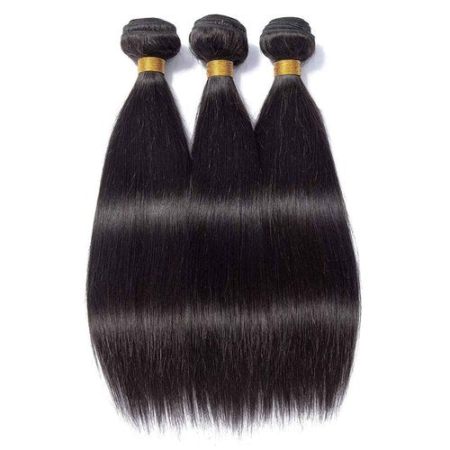 26 28 30 Inch #1B Straight Bundles Human Hair 3 Bundles Brazilian Remy Hair 100 Grams/Bundle 10A Grade Unprocessed Virgin Hairs Straight Bundle Weaves Extensions