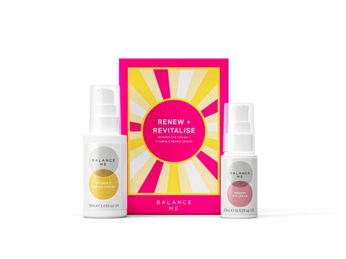 Balance Me Renew + Revitalise Skin Care Set, Includes Vitamin C Repair Serum & Wonder Eye Cream, Skin Care Kit with 2 Award Winning Products