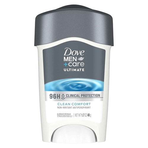 Dove Men + Care Clinical Protection Antiperspirant Deodorant Solid Clean Comfort 1.70 oz (Pack of 12)