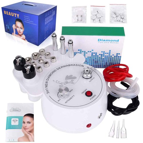 Diamond Microdermabrasion Machine, Yofuly 3 in 1 Professional Microdermabrasion Machine with Vacuum Glass Tube and Spray Bottle for Home Use Skin Care