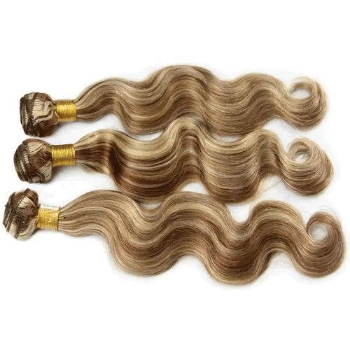 18 18 18 Inch Ombre Bundles P4613 Body Wave Human Hair Bundle Two Tone Color 4 Brown Mixed With 613 Body Wave Bundles Highlgiht Blonde Bundle For Black Women