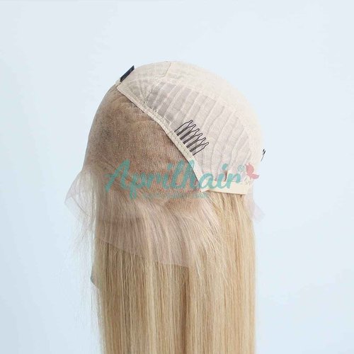 Aprilhair Pre-plucked #27 Honey Blonde 13X4 Lace Front Wigs Straight Glueless 150% Density Brazilian Virgin Human Hair (27 Frontal Wig, 16 INCH)
