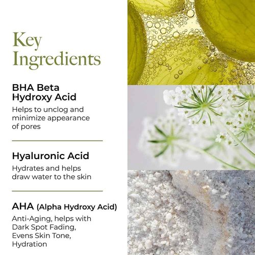 Borghese Overnight Resurfacing Mask With AHA & BHA - Leave-On Exfoliating Mask with Glycolic Acid, Lactic Acid, & Hyaluronic Acid, For All Skin Types