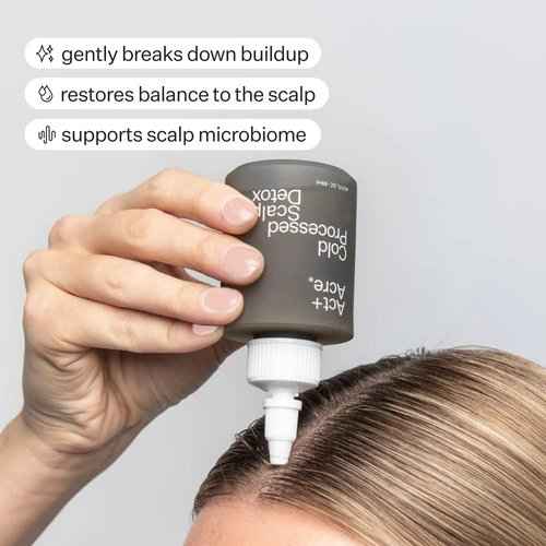 Act+Acre Cold Processed Vitamin E Scalp Detox Oil and BHA Salicylic Acid Exfoliator - For Dandruff and Dry Itchy Scalp - Hair Growth Treatment for Thinning Hair - Exfoliating Mask for Itch