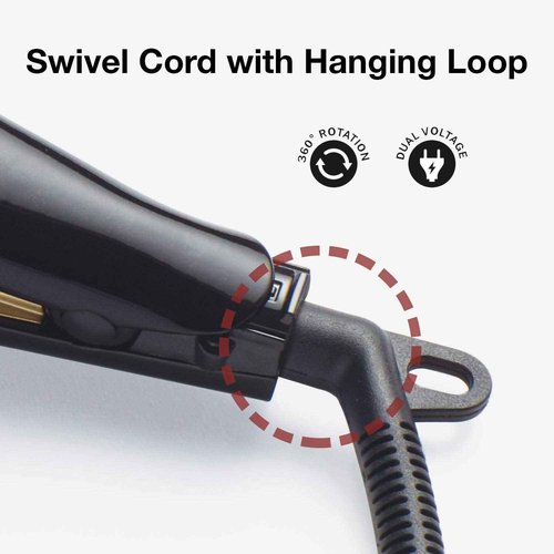 Olivia Garden Travel Size 5/8" Ceramic + Ion Professional Flat Iron Dual Voltage with Heat Resistant Mat/Pouch and Detangling Brush