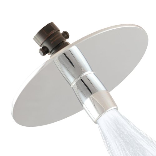 High Sierra® NEW Gen 3 'Reflections' Solid Metal 2.0 GPM. High Efficiency High Pressure Shower Head & Self-Heating 6” Fogless Mirror In One - Oil Rubbed Bronze Finish
