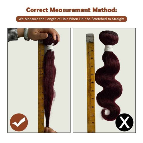 REMY HAIR 99j Bundles Body Wave Human Hair Bundles Red Burgundy Hair Extension 1 Bundle 18 Inch Brazilian Virgin Human Hair for Black Women Body Wave Bundles
